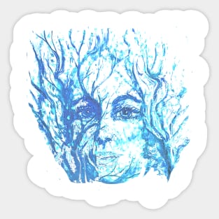 At One with Nature Woman Sticker